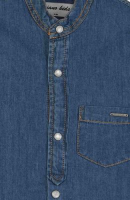 شومیز جین آستین بلند یقه فرانسوی