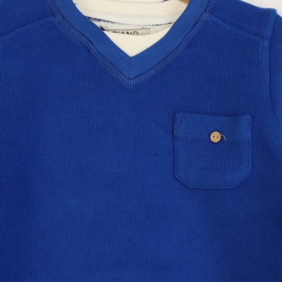 بلوز میلنگی یقه هفت