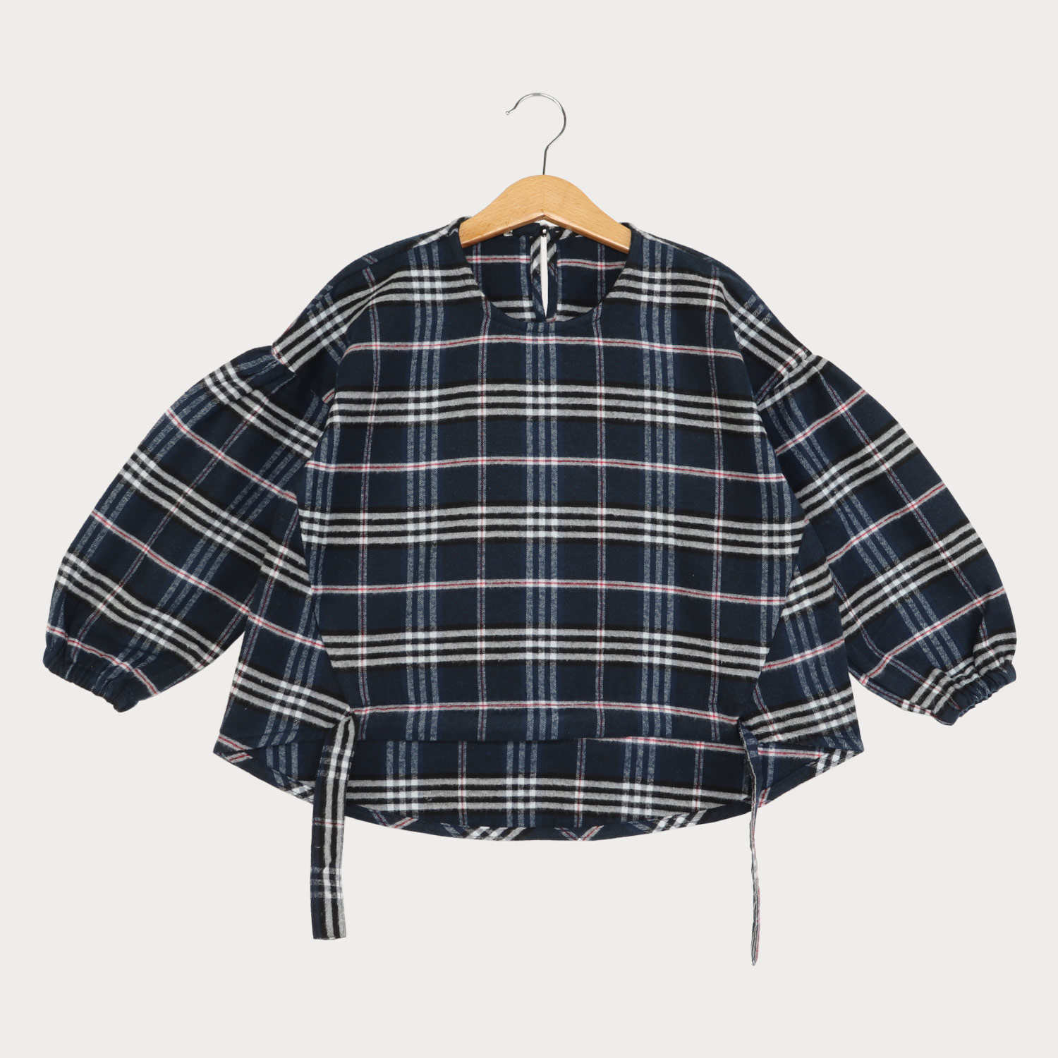 بلوز فلانل چهارخانه پیش گت دار