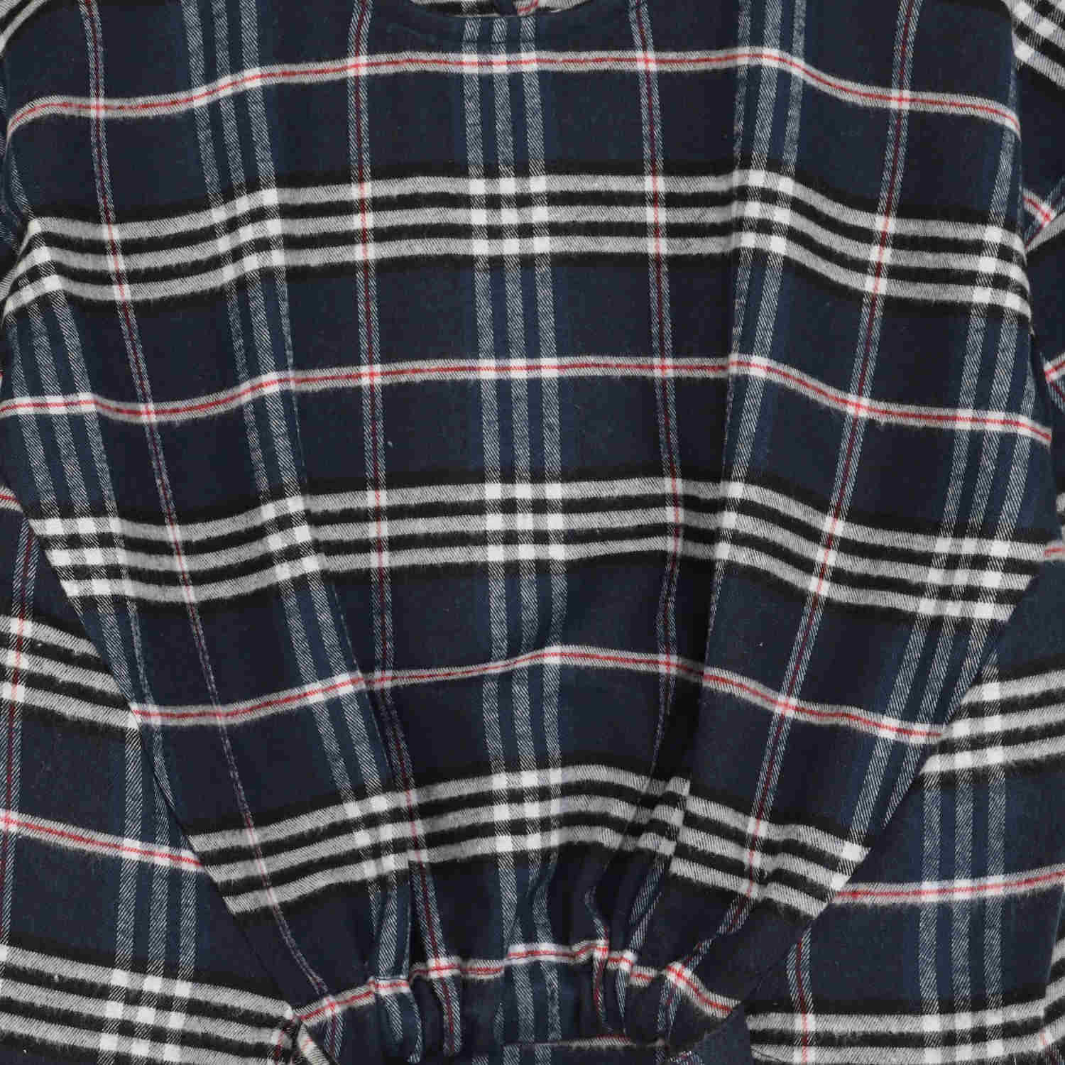 بلوز فلانل چهارخانه پیش گت دار