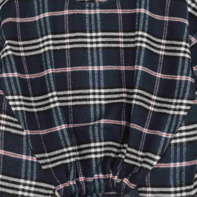 بلوز فلانل چهارخانه پیش گت دار