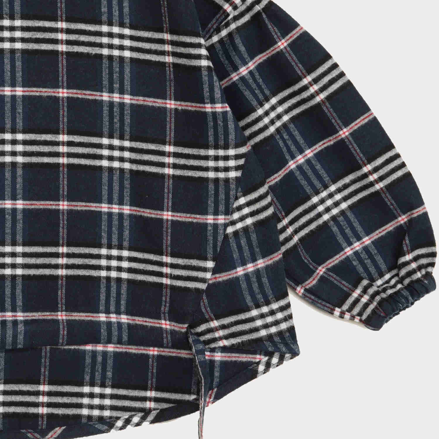 بلوز فلانل چهارخانه پیش گت دار