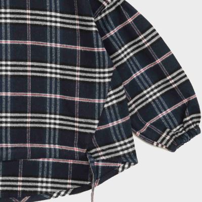 بلوز فلانل چهارخانه پیش گت دار