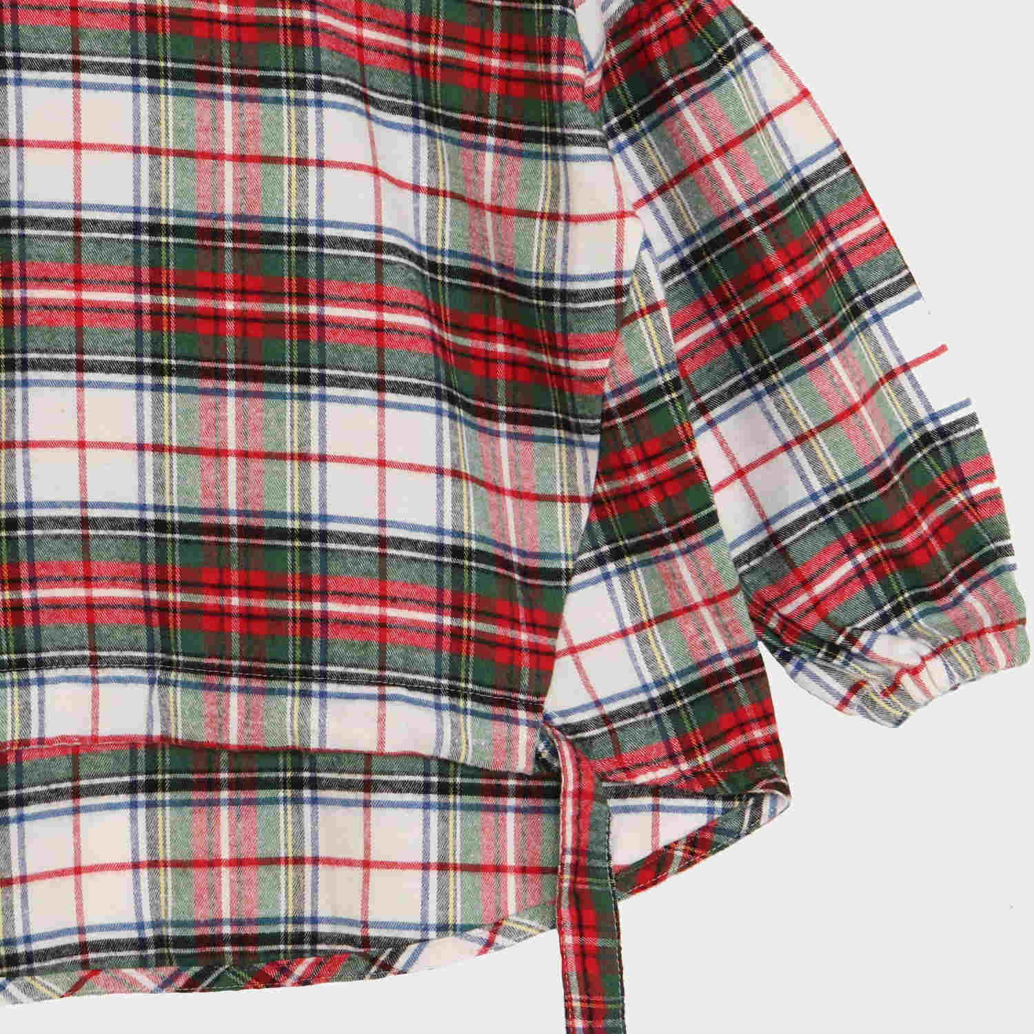 بلوز فلانل چهارخانه پیش گت دار