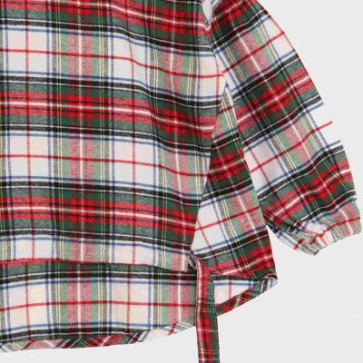 بلوز فلانل چهارخانه پیش گت دار