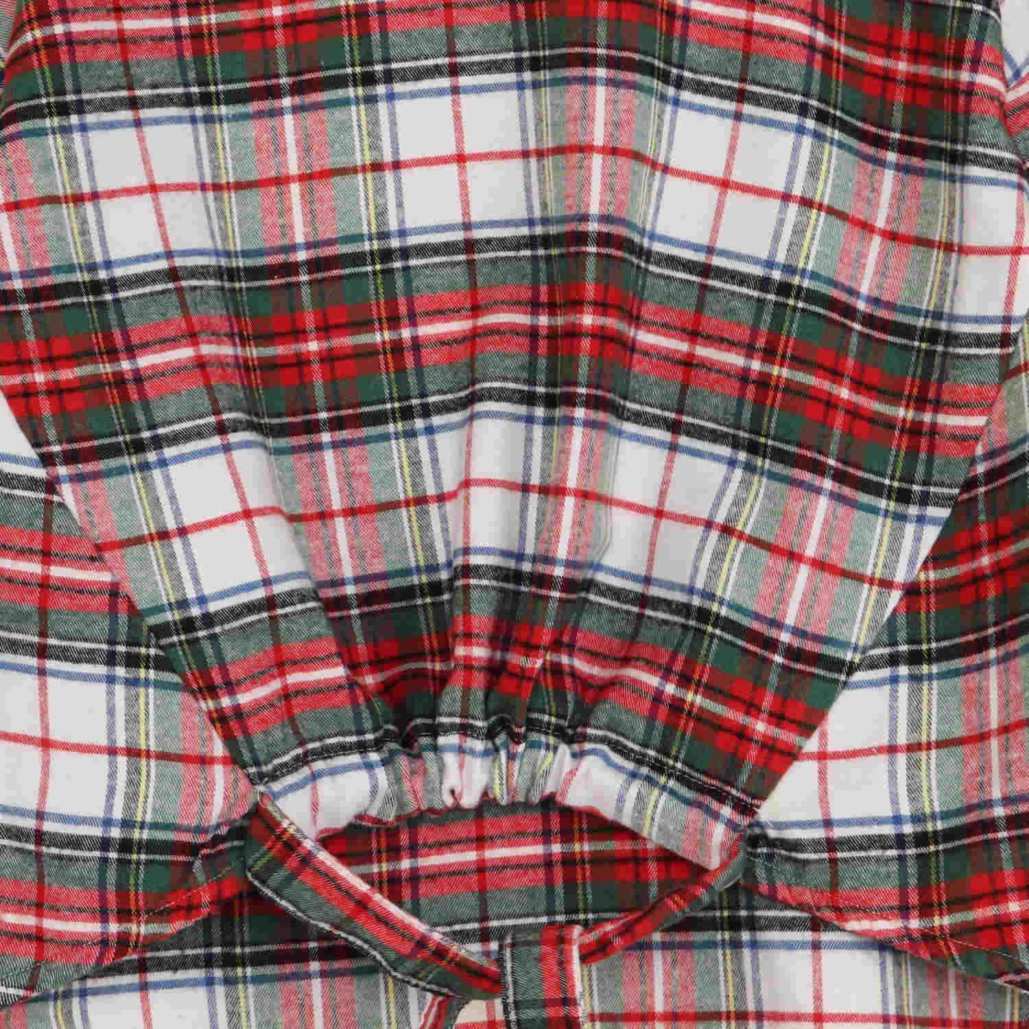 بلوز فلانل چهارخانه پیش گت دار