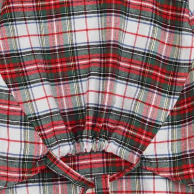 بلوز فلانل چهارخانه پیش گت دار