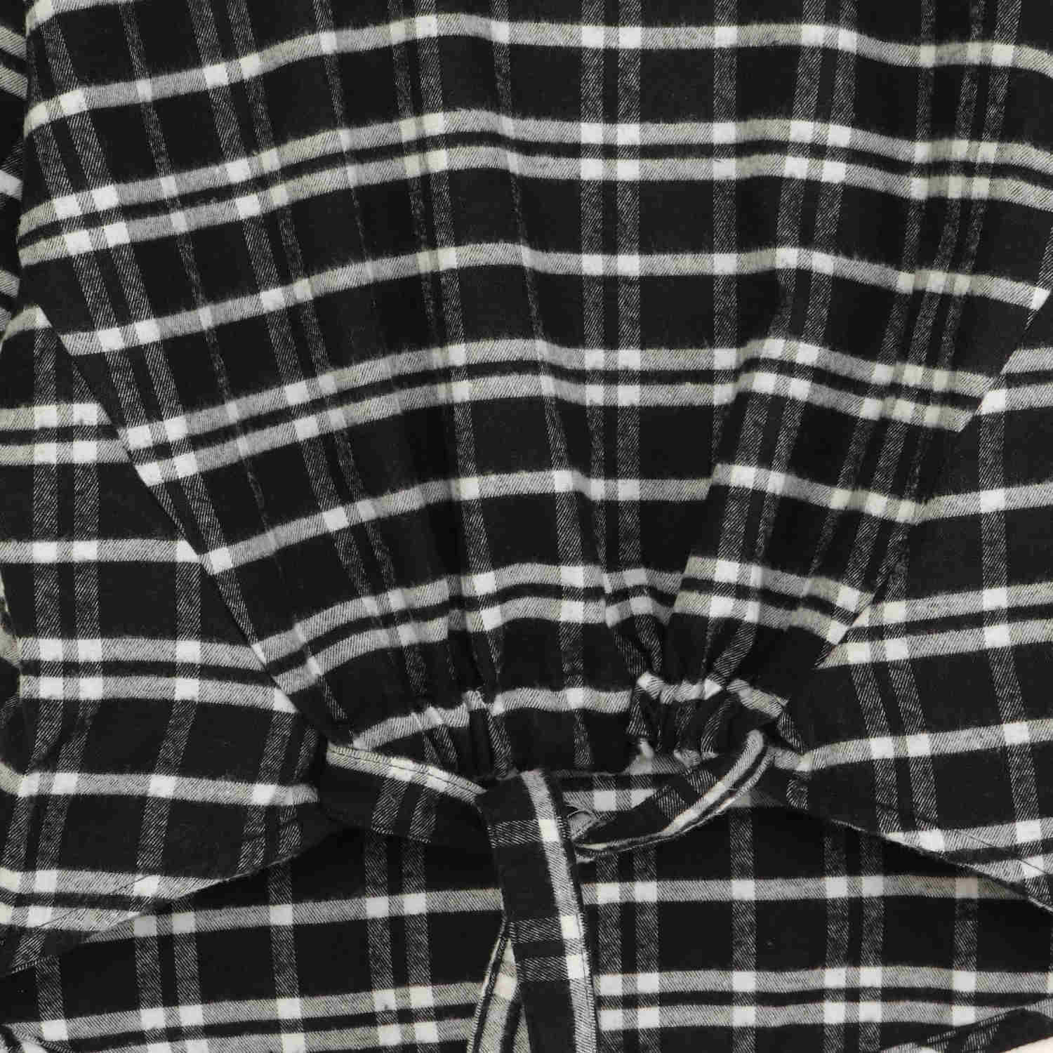 بلوز فلانل چهارخانه پیش گت دار