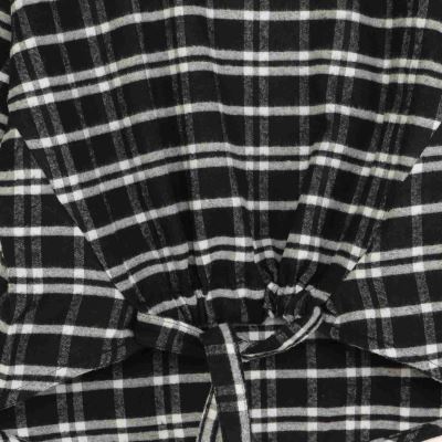 بلوز فلانل چهارخانه پیش گت دار