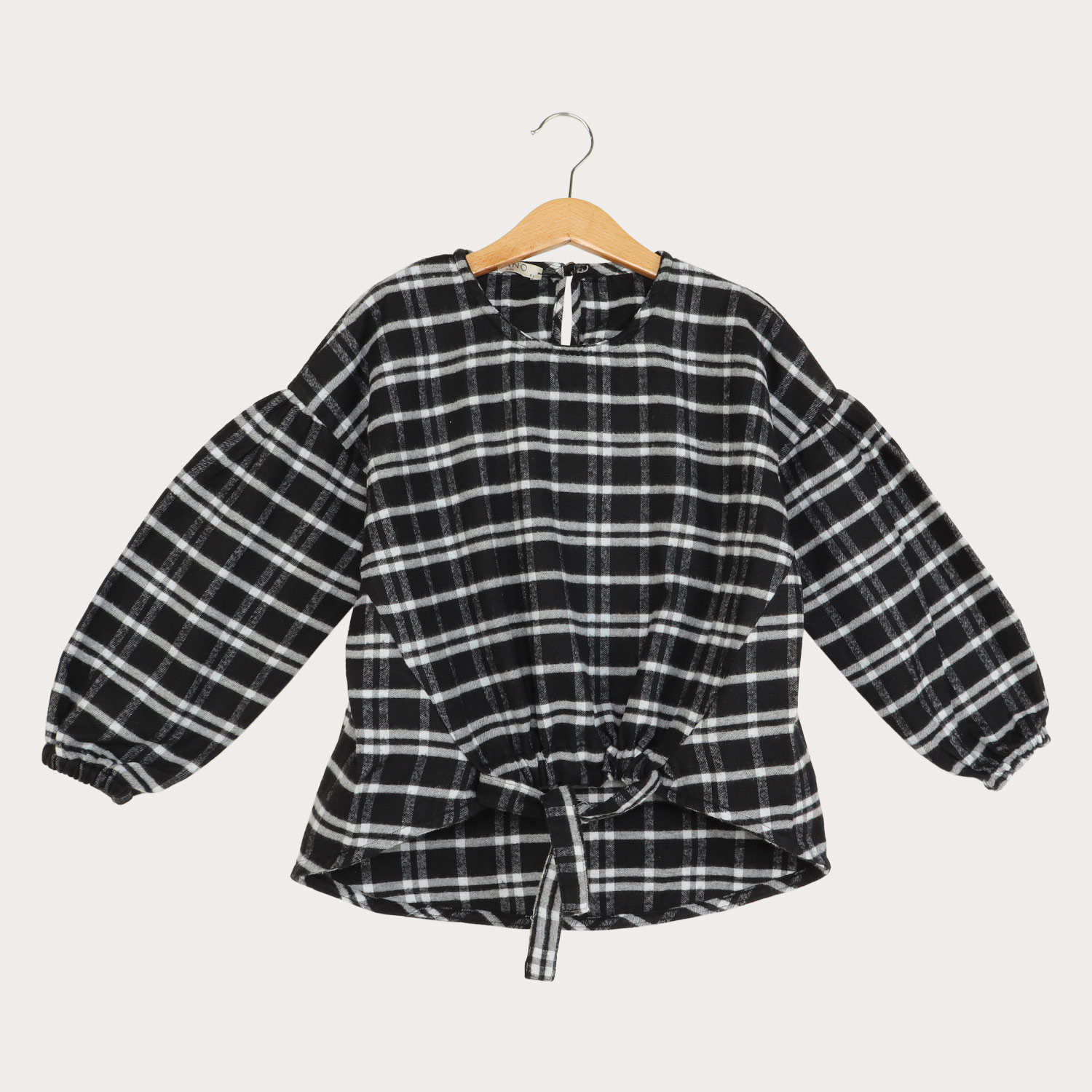 بلوز فلانل چهارخانه پیش گت دار