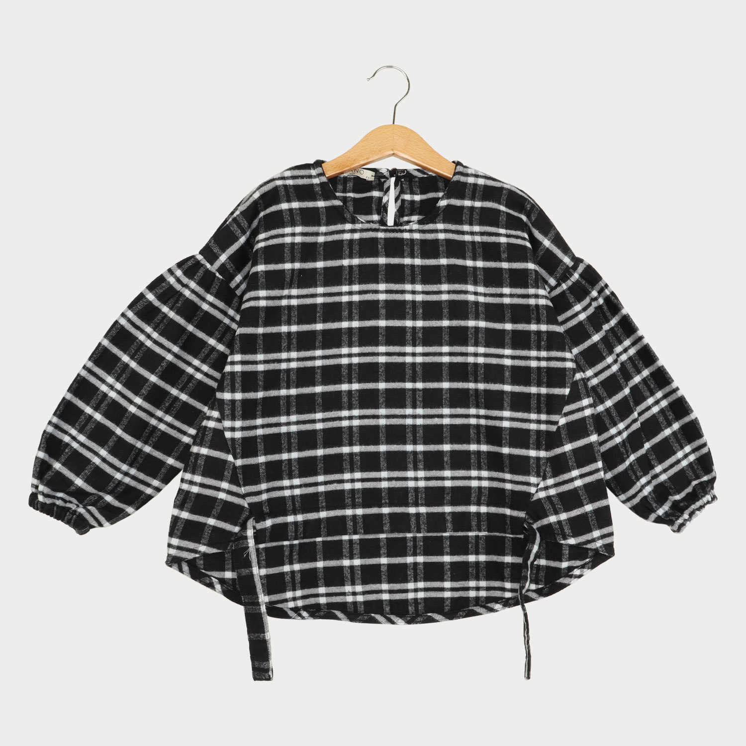 بلوز فلانل چهارخانه پیش گت دار