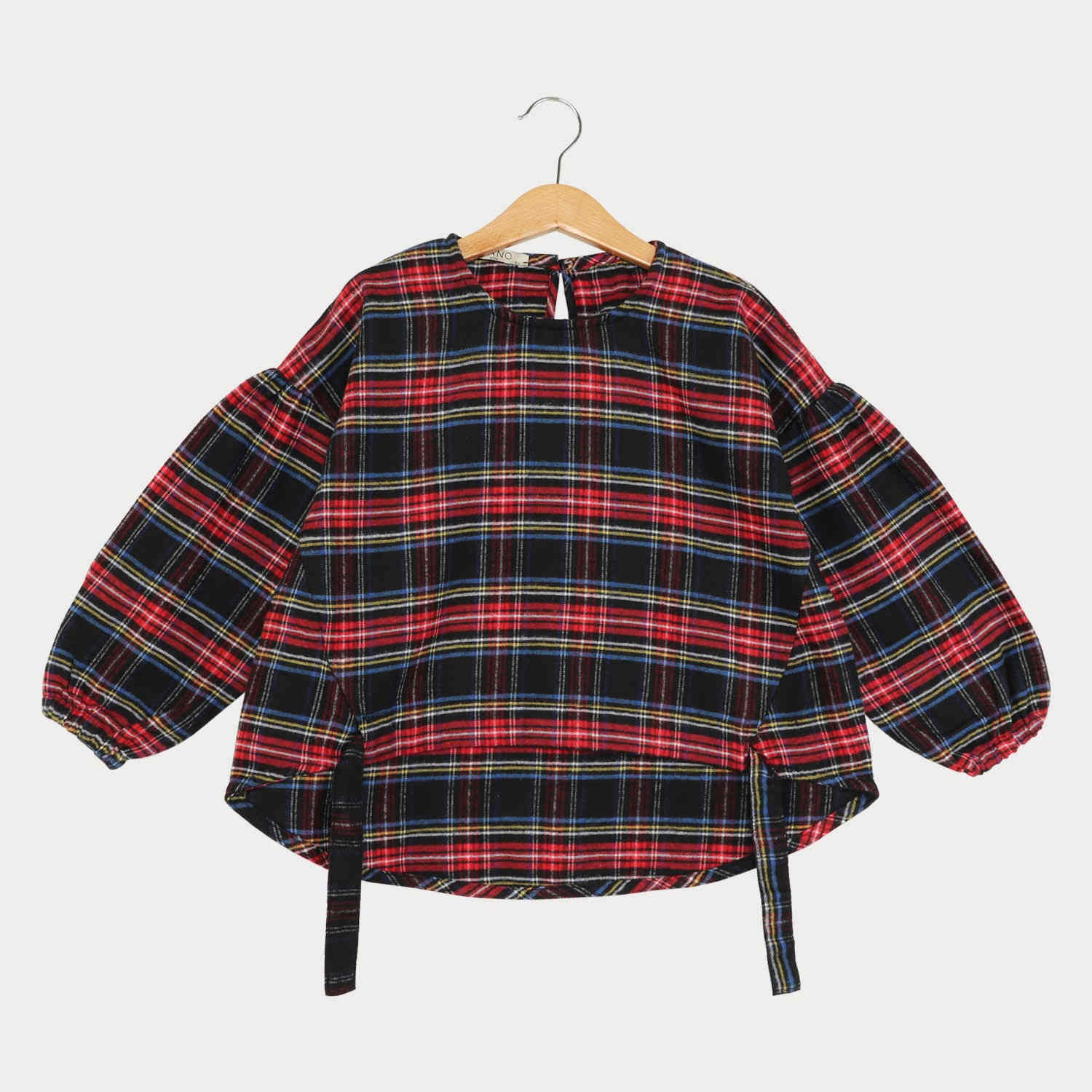 بلوز فلانل چهارخانه پیش گت دار