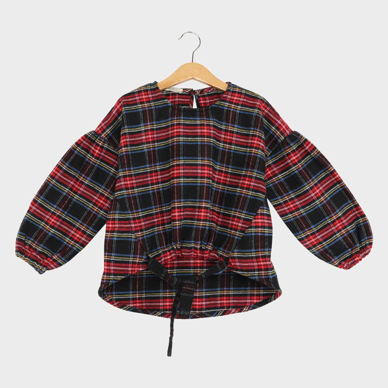 بلوز فلانل چهارخانه پیش گت دار