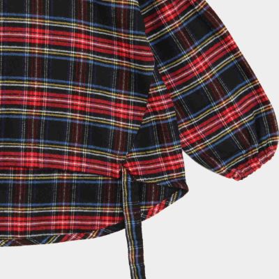 بلوز فلانل چهارخانه پیش گت دار