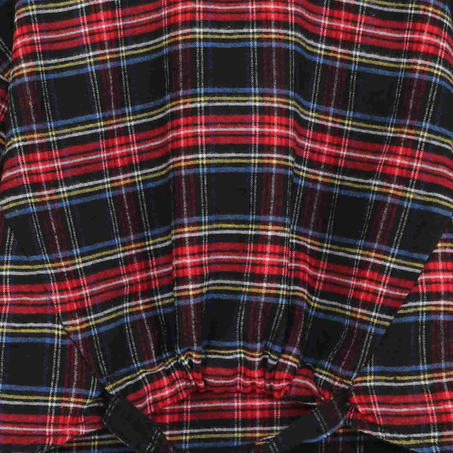 بلوز فلانل چهارخانه پیش گت دار