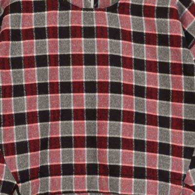 بلوز فلانل چهارخانه پیش گت دار