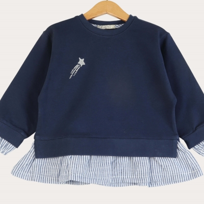 بلوز دورس لایکرا و لینن آستین افتاده