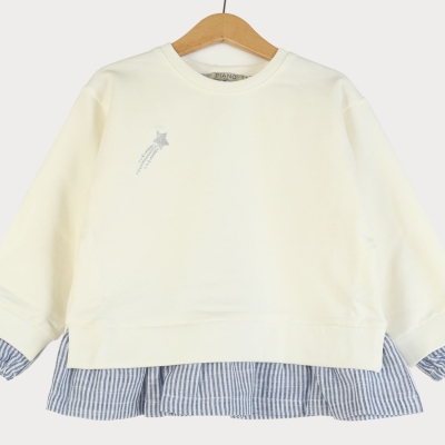 بلوز دورس لایکرا و لینن آستین افتاده