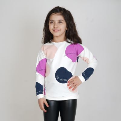 بلوز آستین افتاده رگولار دخترانه