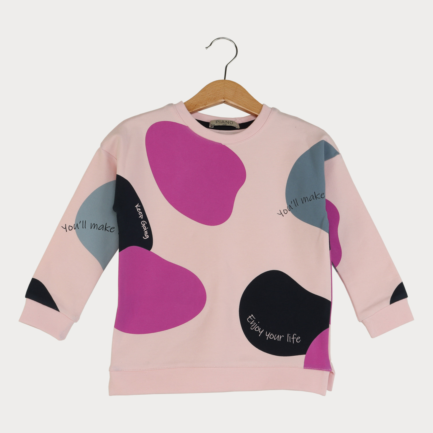 بلوز آستین افتاده رگولار دخترانه