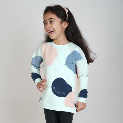 بلوز آستین افتاده رگولار دخترانه