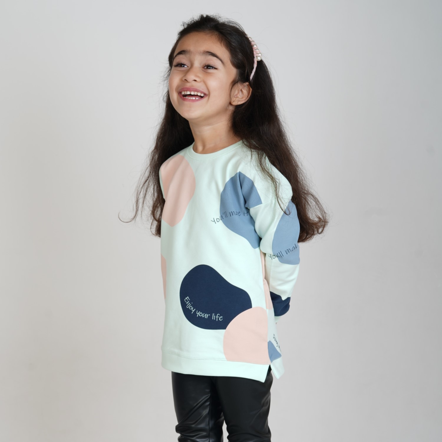 بلوز آستین افتاده رگولار دخترانه