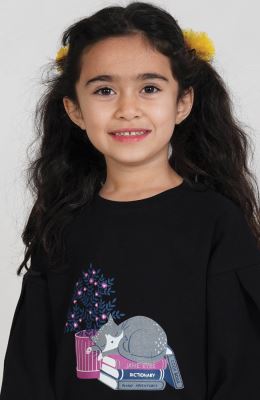 بلوز و لگ فاینریب آستین افتاده پیلی دار