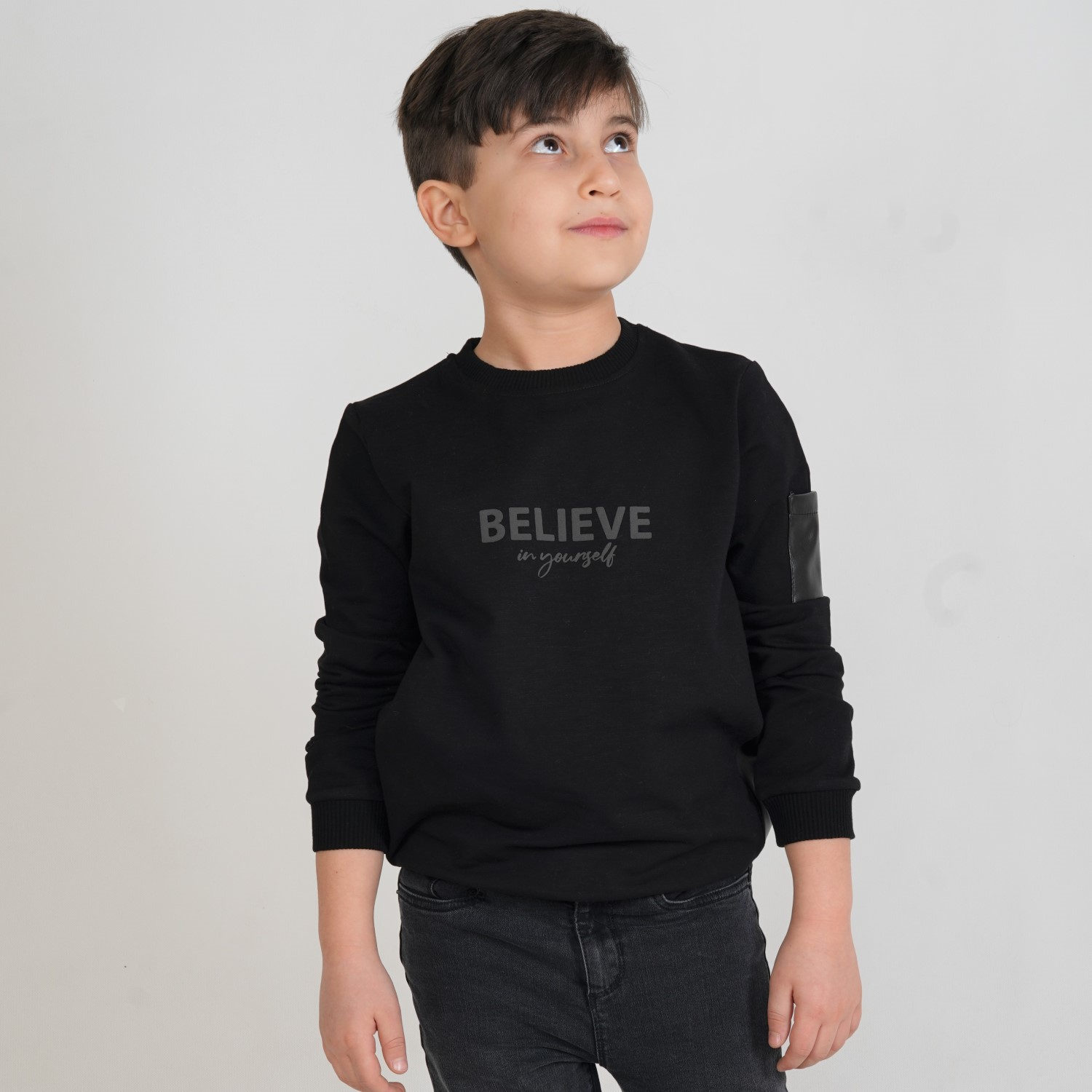 بلوز دورس لایکرا اسلپ با برش چرم