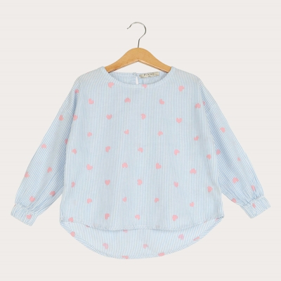 بلوز نساجی پشت پیلی دار