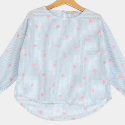 بلوز نساجی پشت پیلی دار