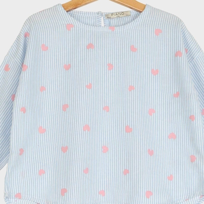 بلوز نساجی پشت پیلی دار