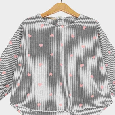 بلوز نساجی پشت پیلی دار