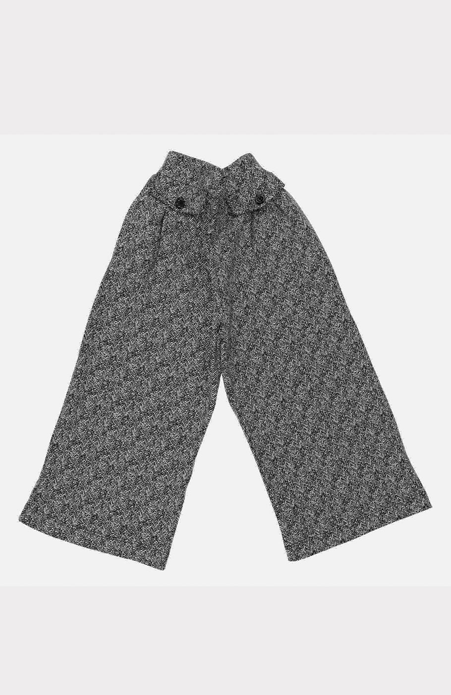 شلوار ژاکارد جناغی نامنظم پیلی دار