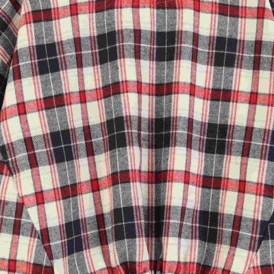 بلوز فلانل چهارخانه پیش گت دار