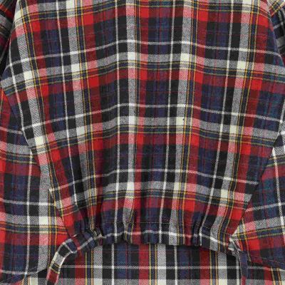 بلوز فلانل چهارخانه پیش گت دار