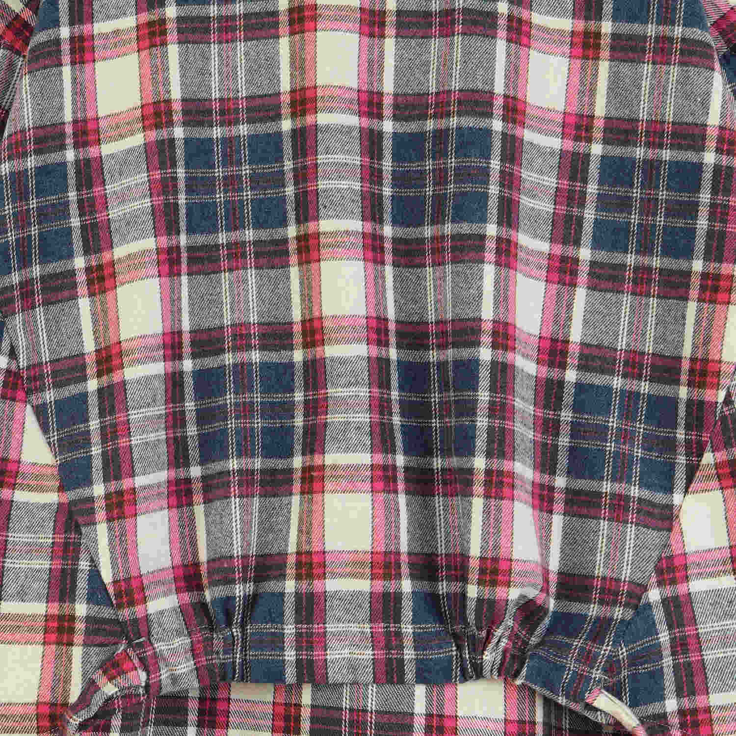 بلوز فلانل چهارخانه پیش گت دار