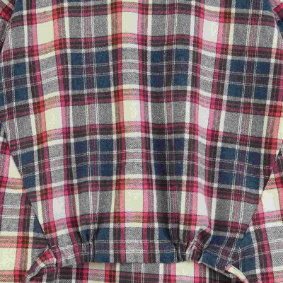 بلوز فلانل چهارخانه پیش گت دار