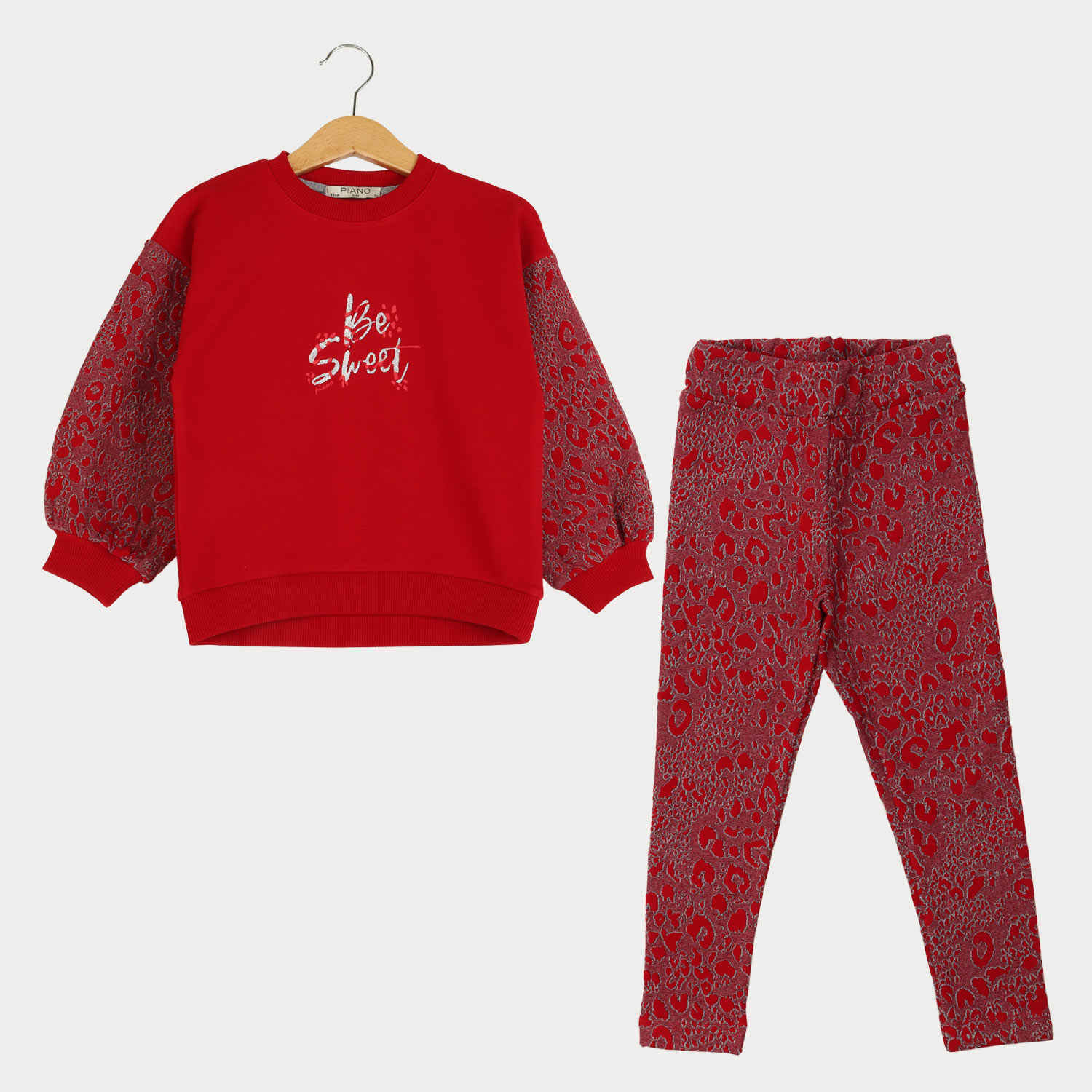 بلوز و لگ ژاکارد پلنگی و دورس لایکرا