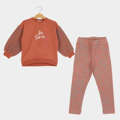 بلوز و لگ ژاکارد پلنگی و دورس لایکرا