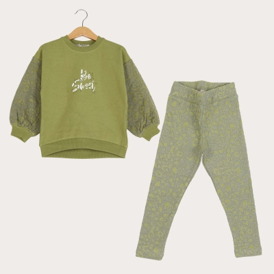 بلوز و لگ ژاکارد پلنگی و دورس لایکرا