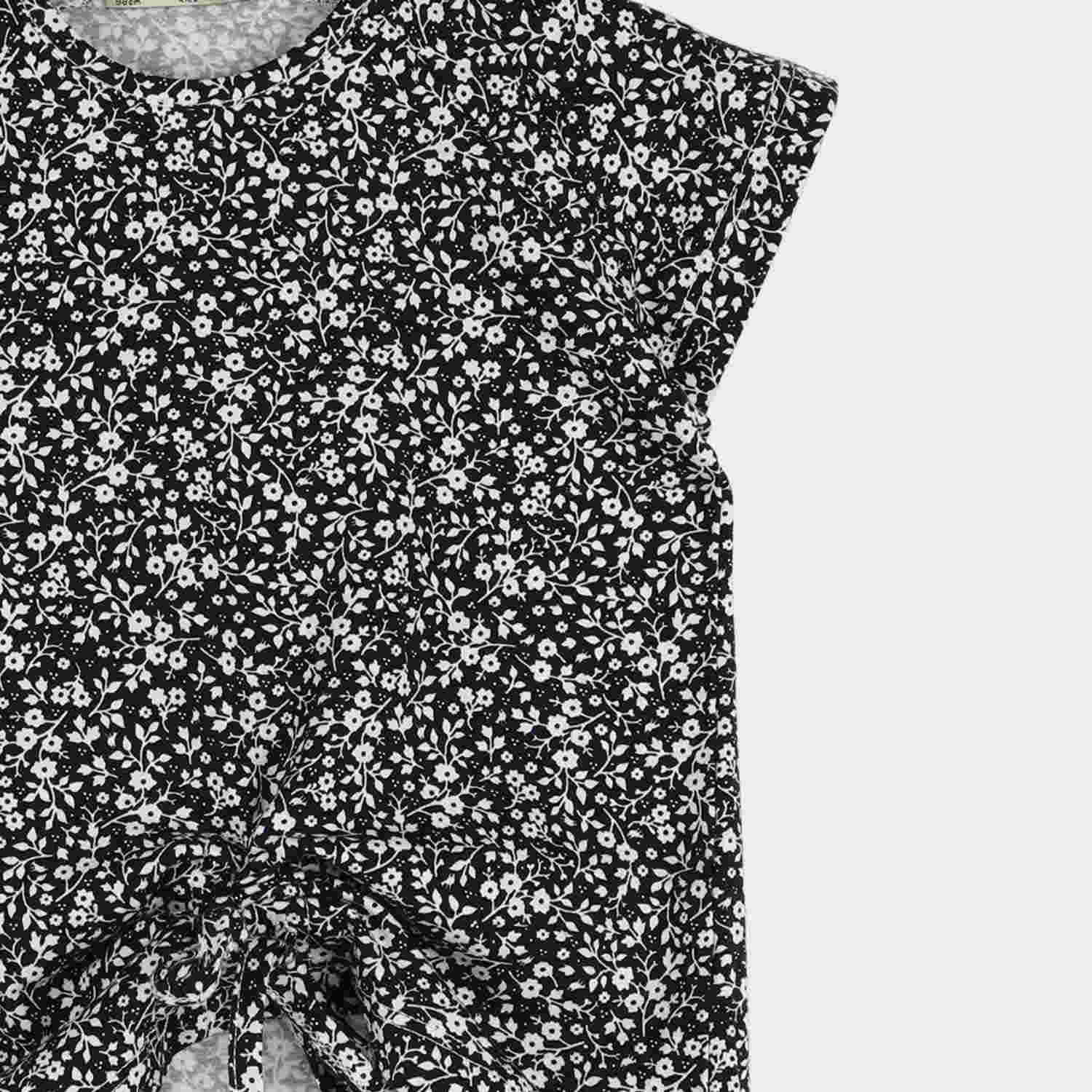 تیشرت و شلوارک یکرو لایکرا گلدار