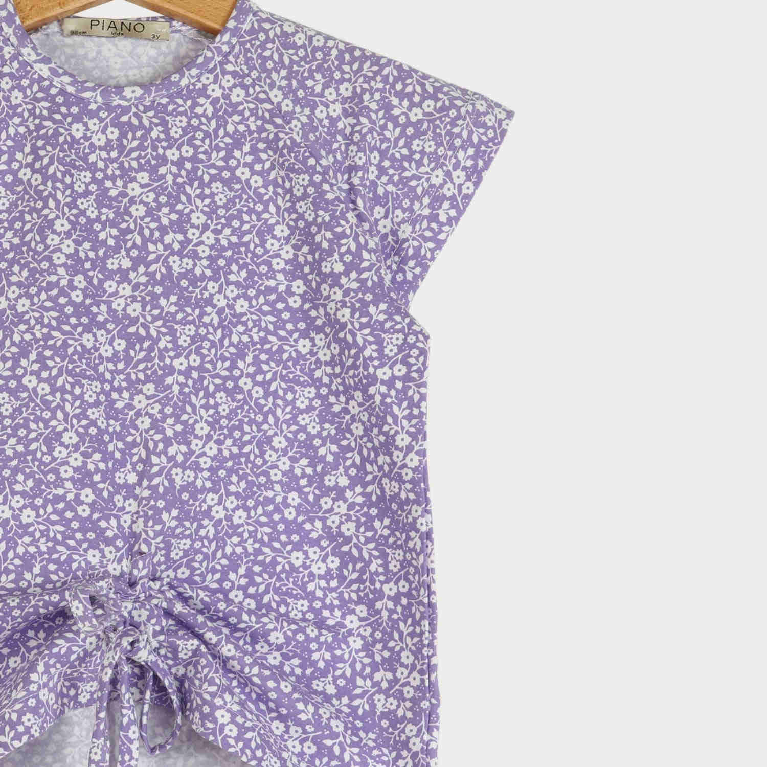 تیشرت و شلوارک یکرو لایکرا گلدار