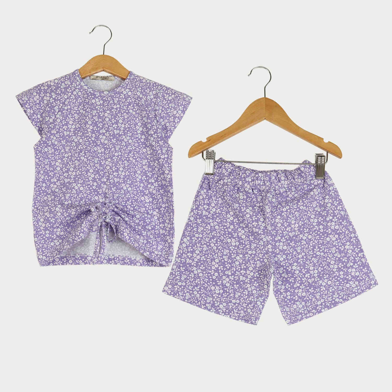 تیشرت و شلوارک یکرو لایکرا گلدار