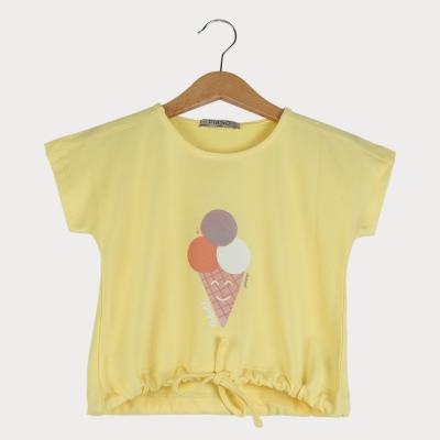 تیشرت دورس دو نخ آستین افتاده ( ست با کد 10094)