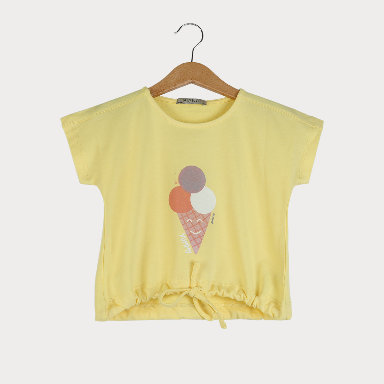 تیشرت دورس دو نخ آستین افتاده ( ست با کد 10094)