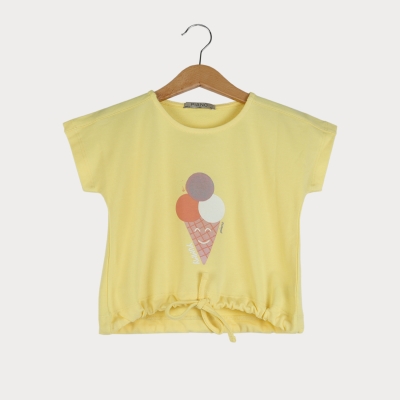 تیشرت دورس دو نخ آستین افتاده ( ست با کد 10094)