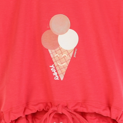 تیشرت دورس دو نخ آستین افتاده ( ست با کد 10094)