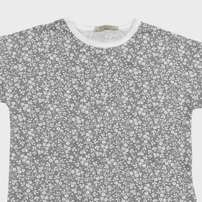 تیشرت و شلوار برمودا یکرو لایکرا گلدار