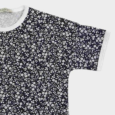 تیشرت و شلوار برمودا یکرو لایکرا گلدار