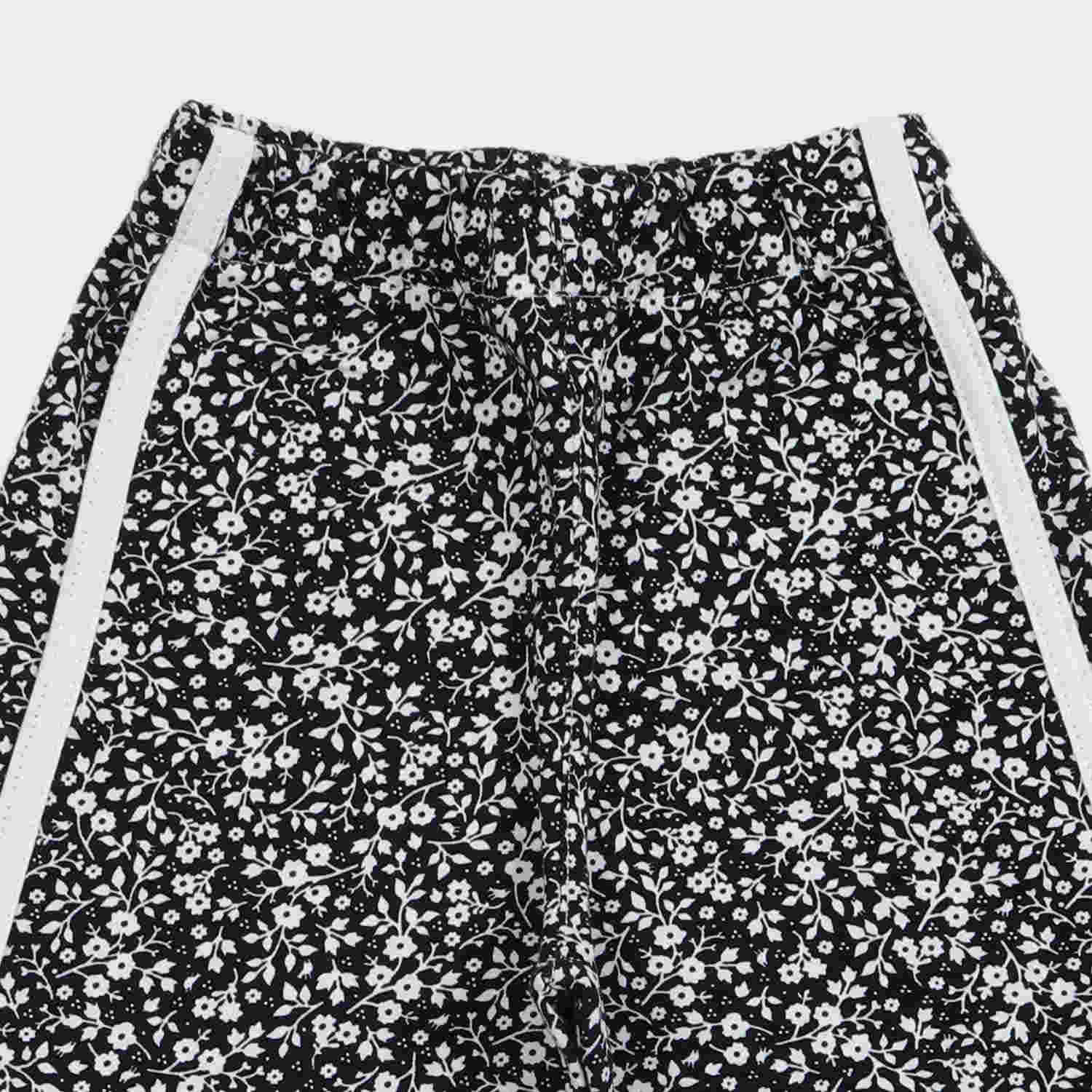 تیشرت و شلوار برمودا یکرو لایکرا گلدار